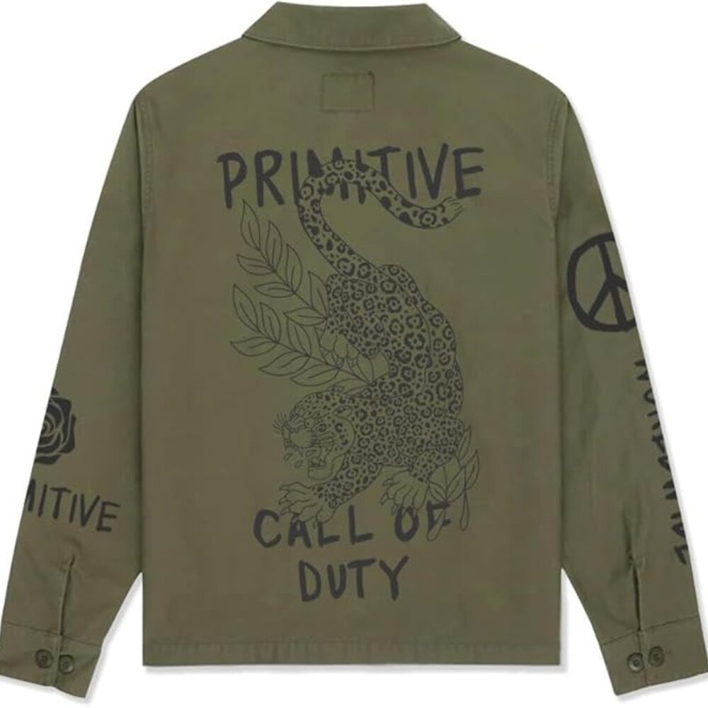 Primitive x Call of Duty Task Force Olive Green Army Jacket New With Tags 2XL